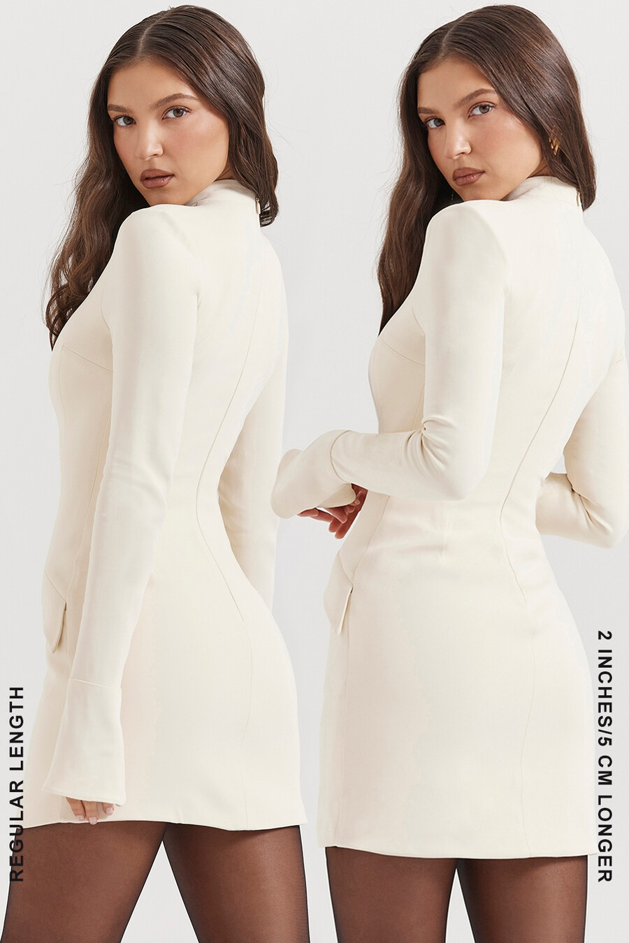 vintage-minikleid in creme