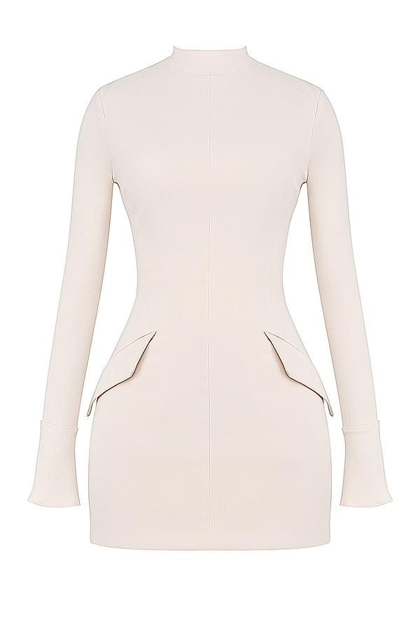 vintage-minikleid in creme
