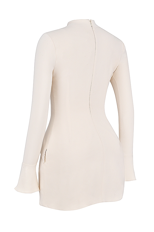 vintage-minikleid in creme