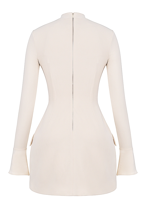 vintage-minikleid in creme
