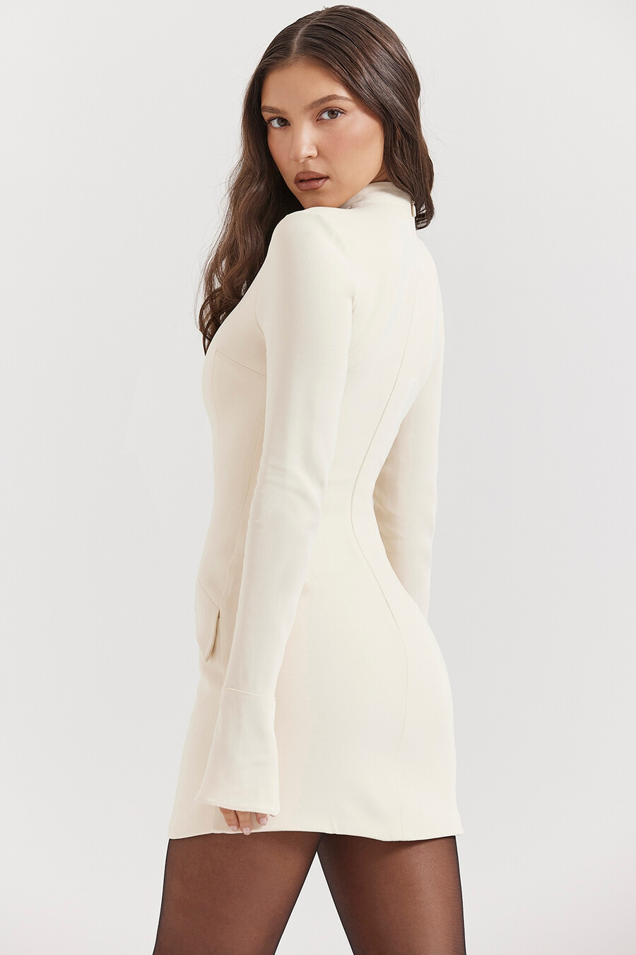 vintage-minikleid in creme