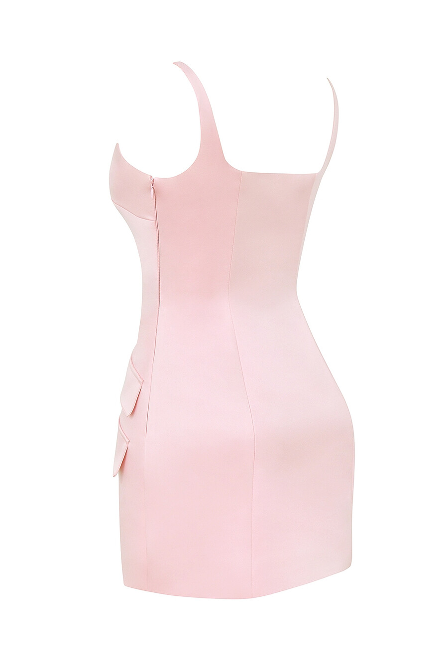 Ärmelloses minikleid aus satin mit rosenschatten