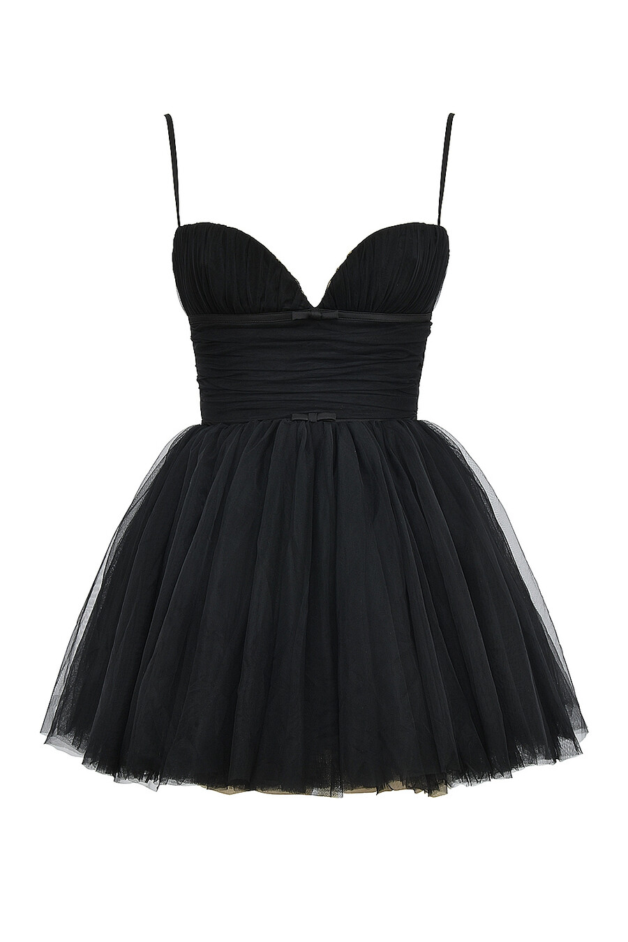 schwarzes tüll-minikleid
