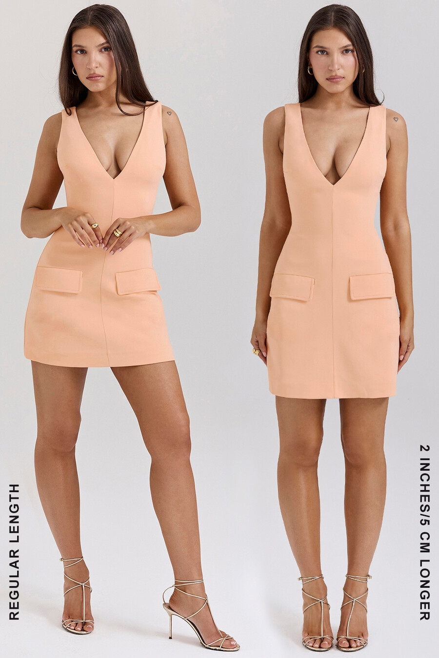 sorbet plunge minikleid