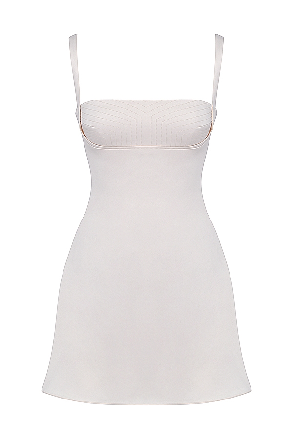vintage-minikleid in creme