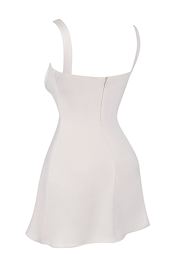 vintage-minikleid in creme