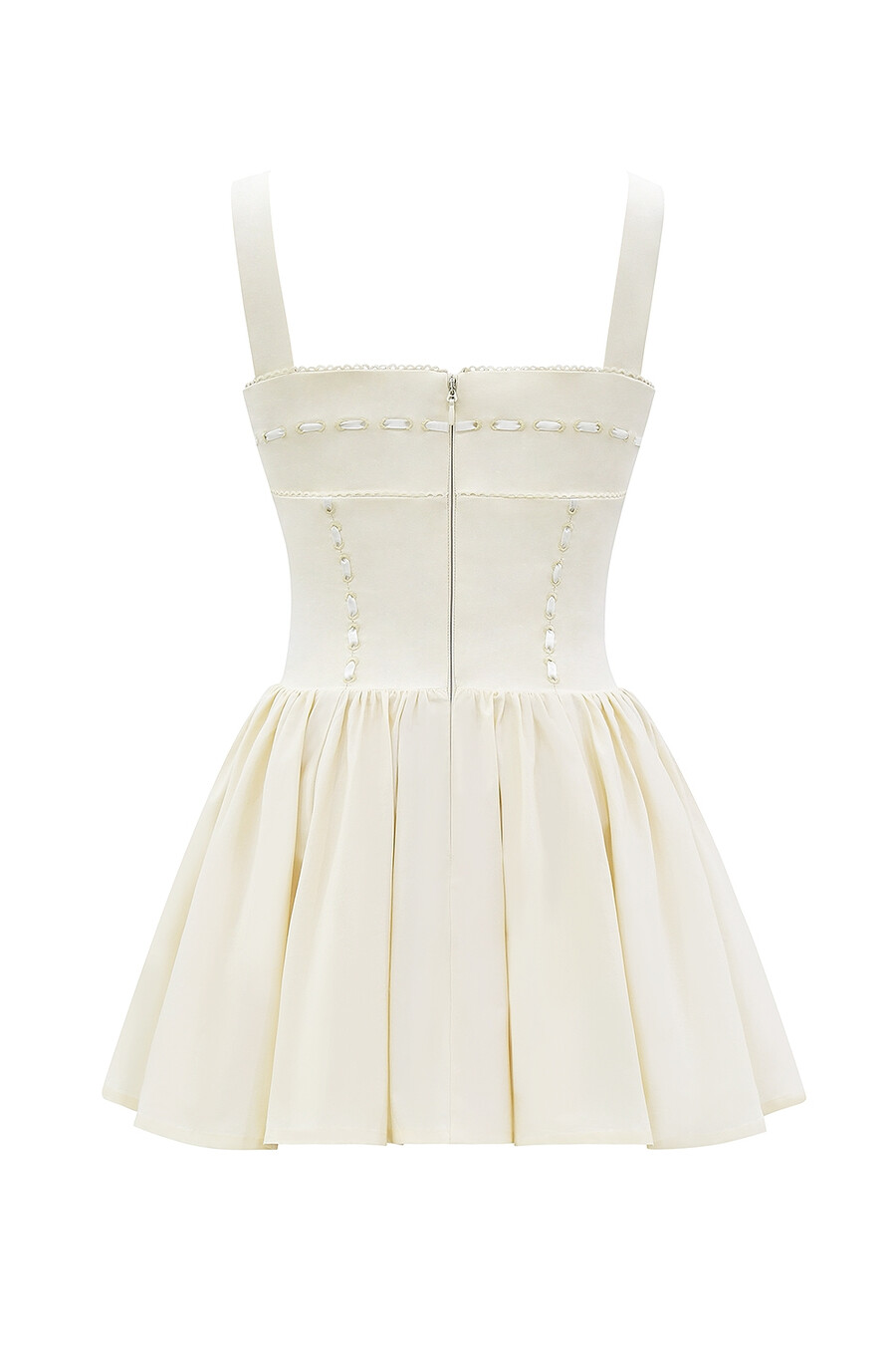 minikleid mit buttermilch-schleifendetails