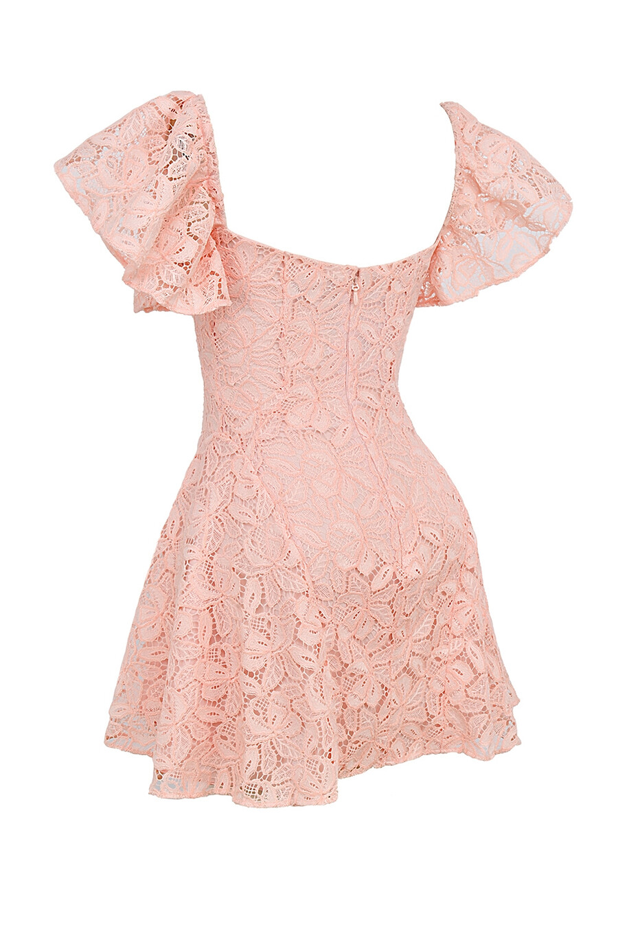 perfekt pinkes minikleid mit blumenmuster und spitze