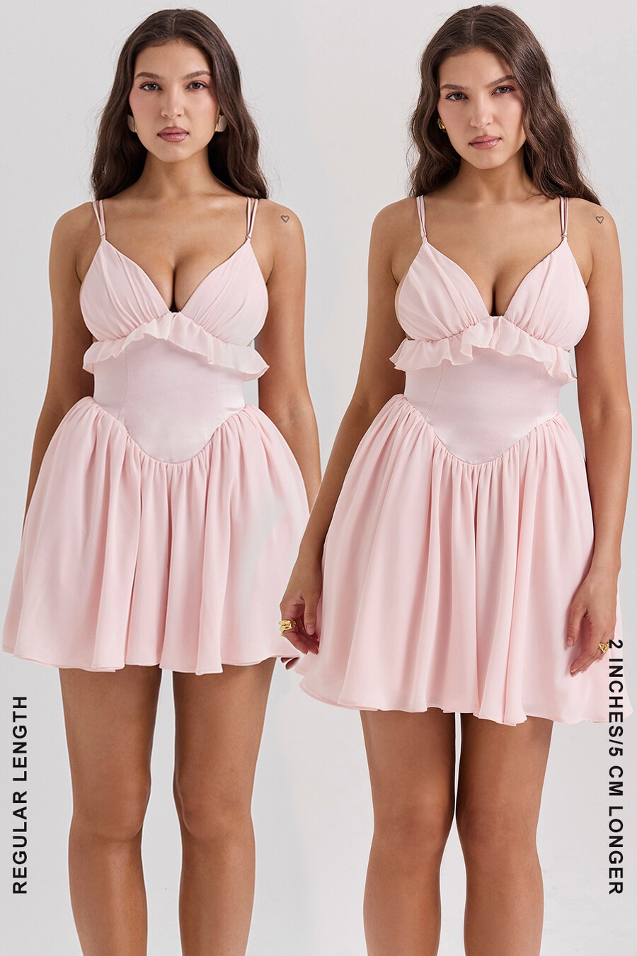 ballerina rosa babydoll minikleid