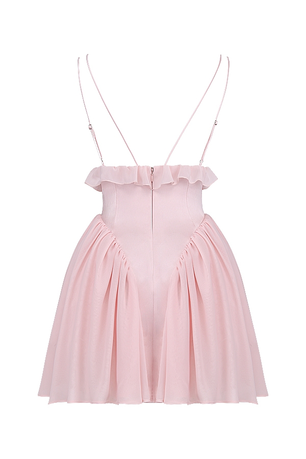 ballerina rosa babydoll minikleid