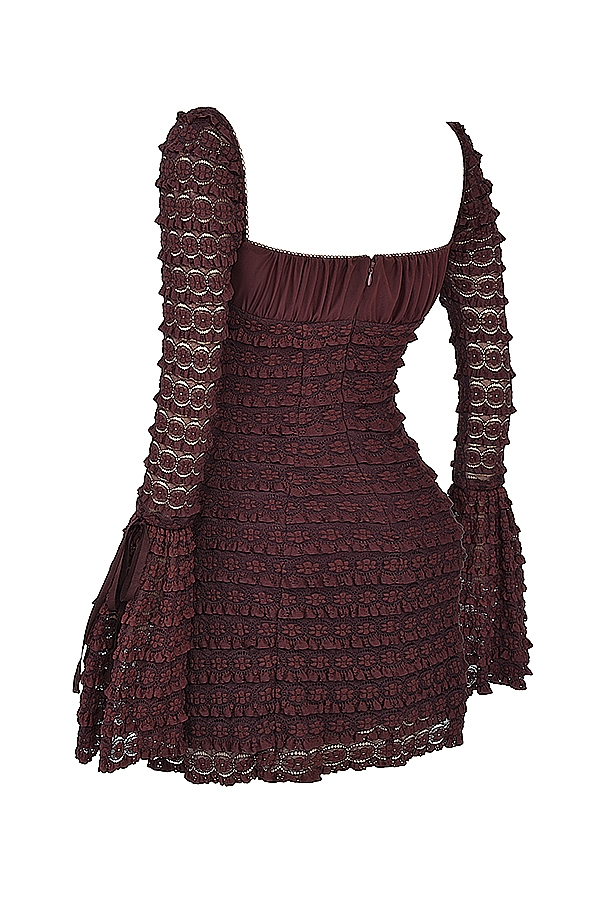 espresso spitzenkleid