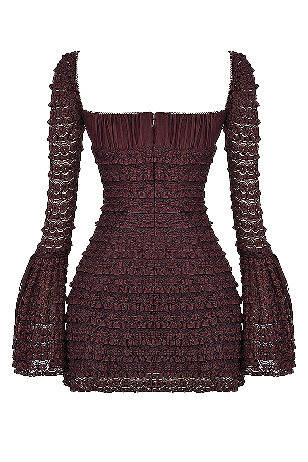 espresso spitzenkleid