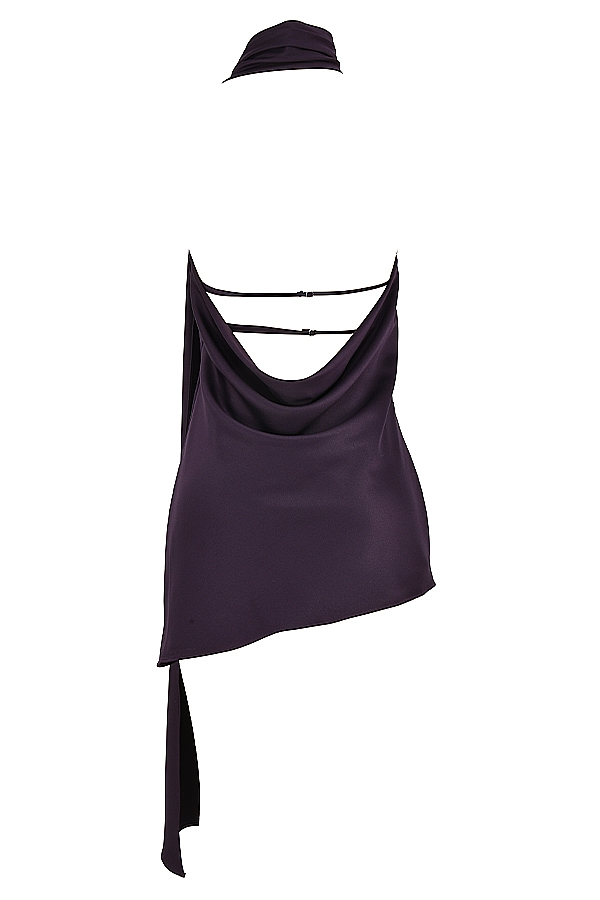 nachtblaues asymmetrisches wickelkleid