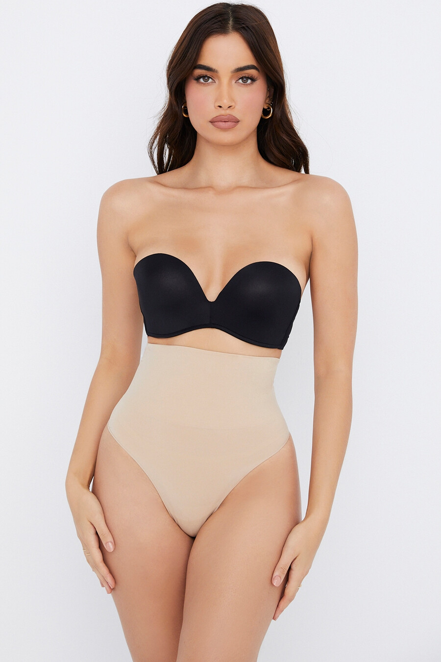 formender high-waist-tanga mandel
