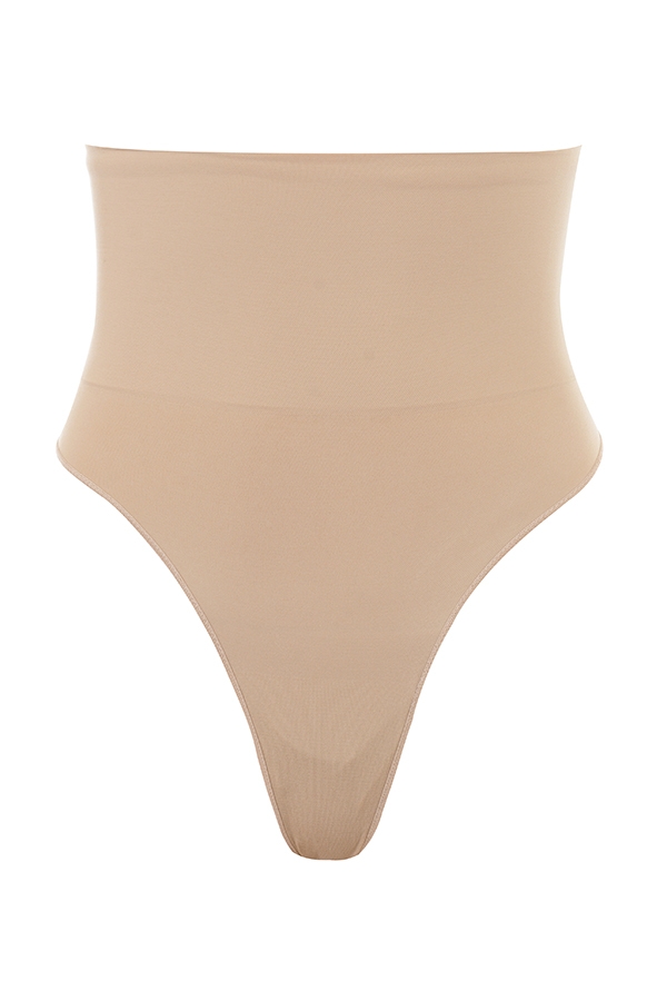 formender high-waist-tanga mandel