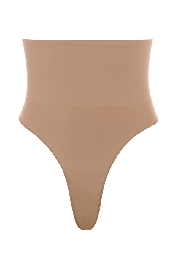 formender high-waist-tanga café au lait