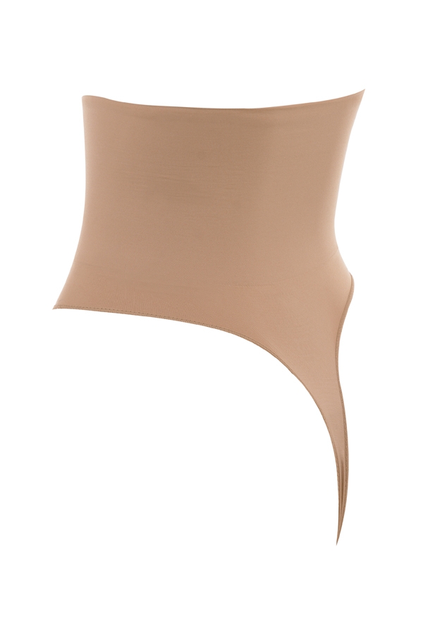 formender high-waist-tanga café au lait