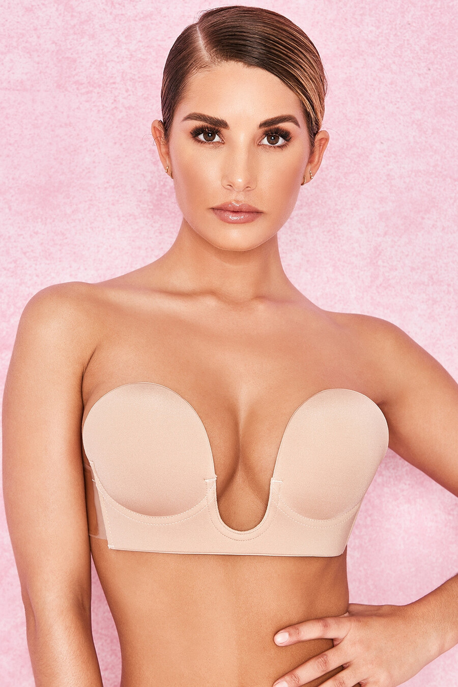 selbstklebender u-ausschnitt-bh – beige