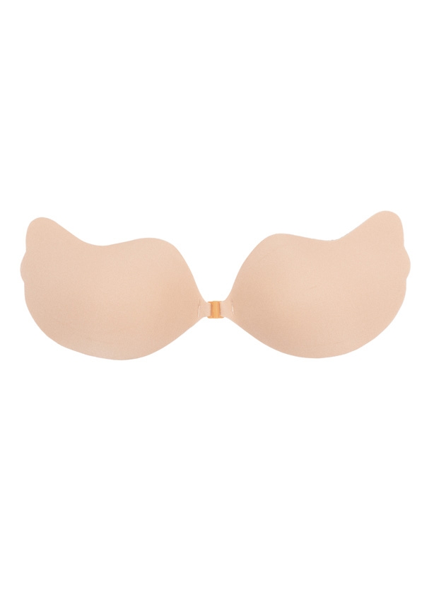 bh aus vorgeformter mikrofaser mit vorderverschluss – beige