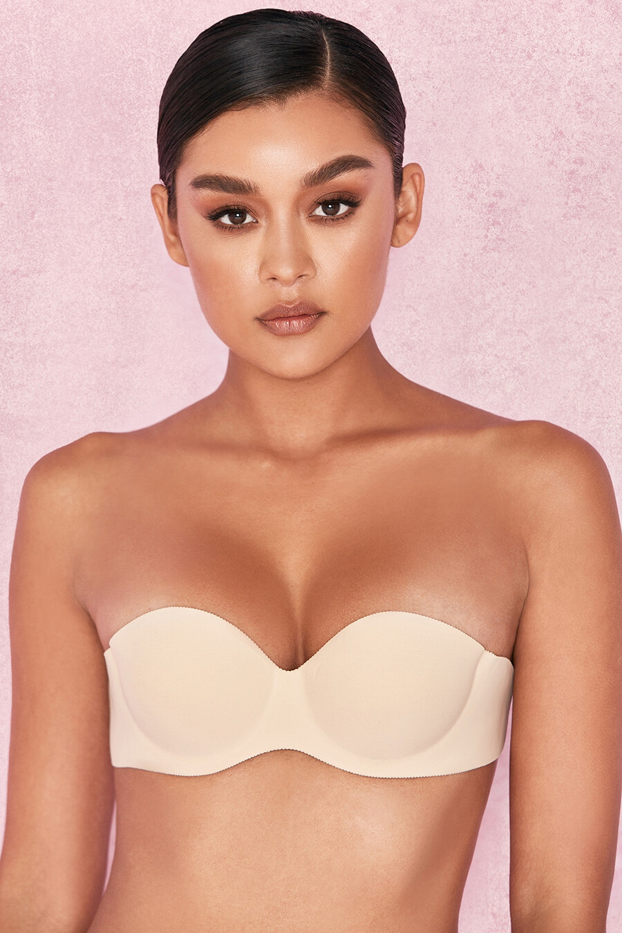 trägerloser rückenfreier vorgeformter klebe-bh – beige