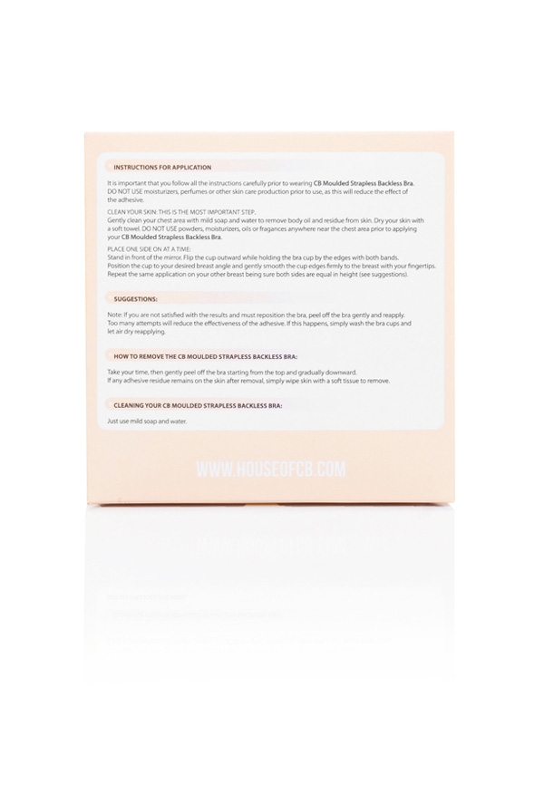 trägerloser rückenfreier vorgeformter klebe-bh – beige