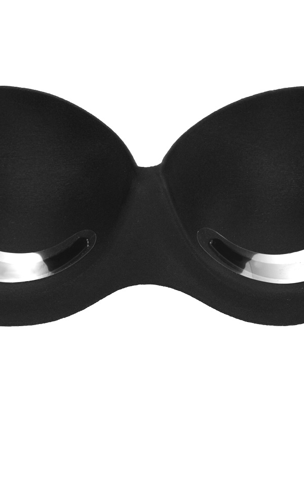 trägerloser rückenfreier vorgeformter klebe-bh – schwarz