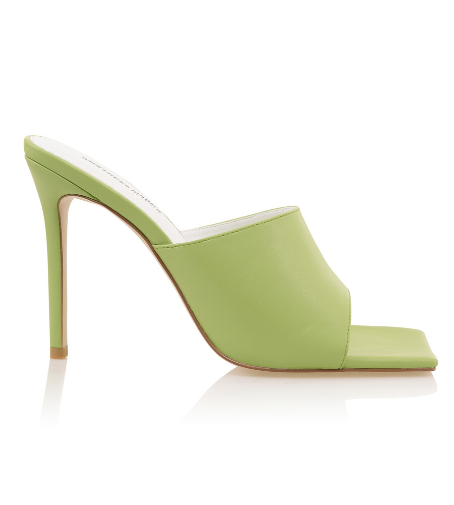 mistress rocks lime square toe mules