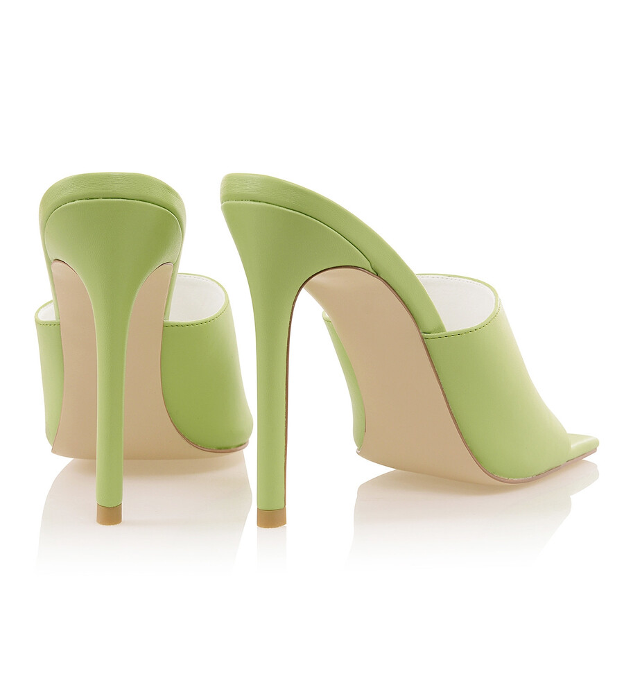 mistress rocks lime square toe mules