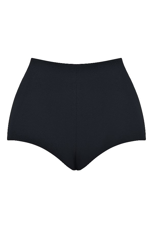 schwarze high-waist-shorts