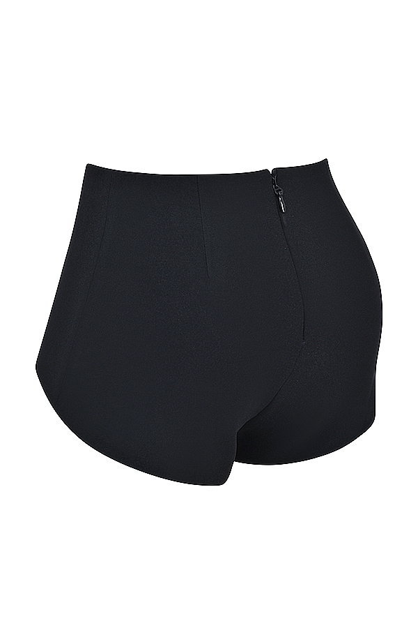 schwarze high-waist-shorts