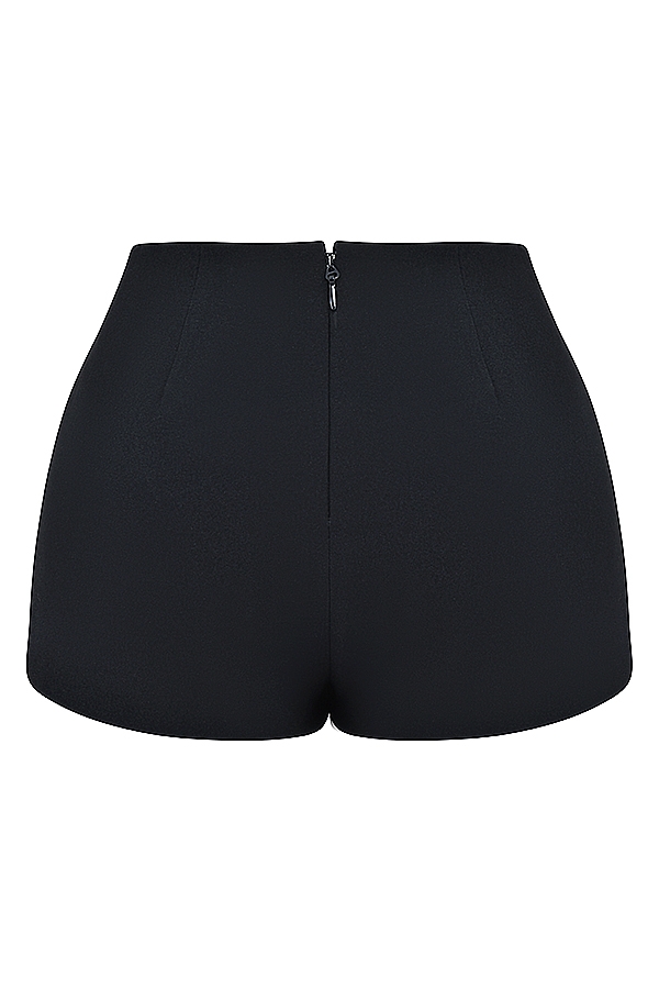 schwarze high-waist-shorts