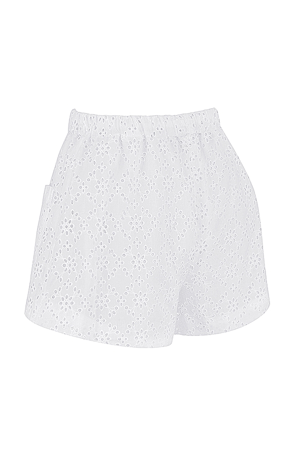 weiße broderie-anglaise-shorts