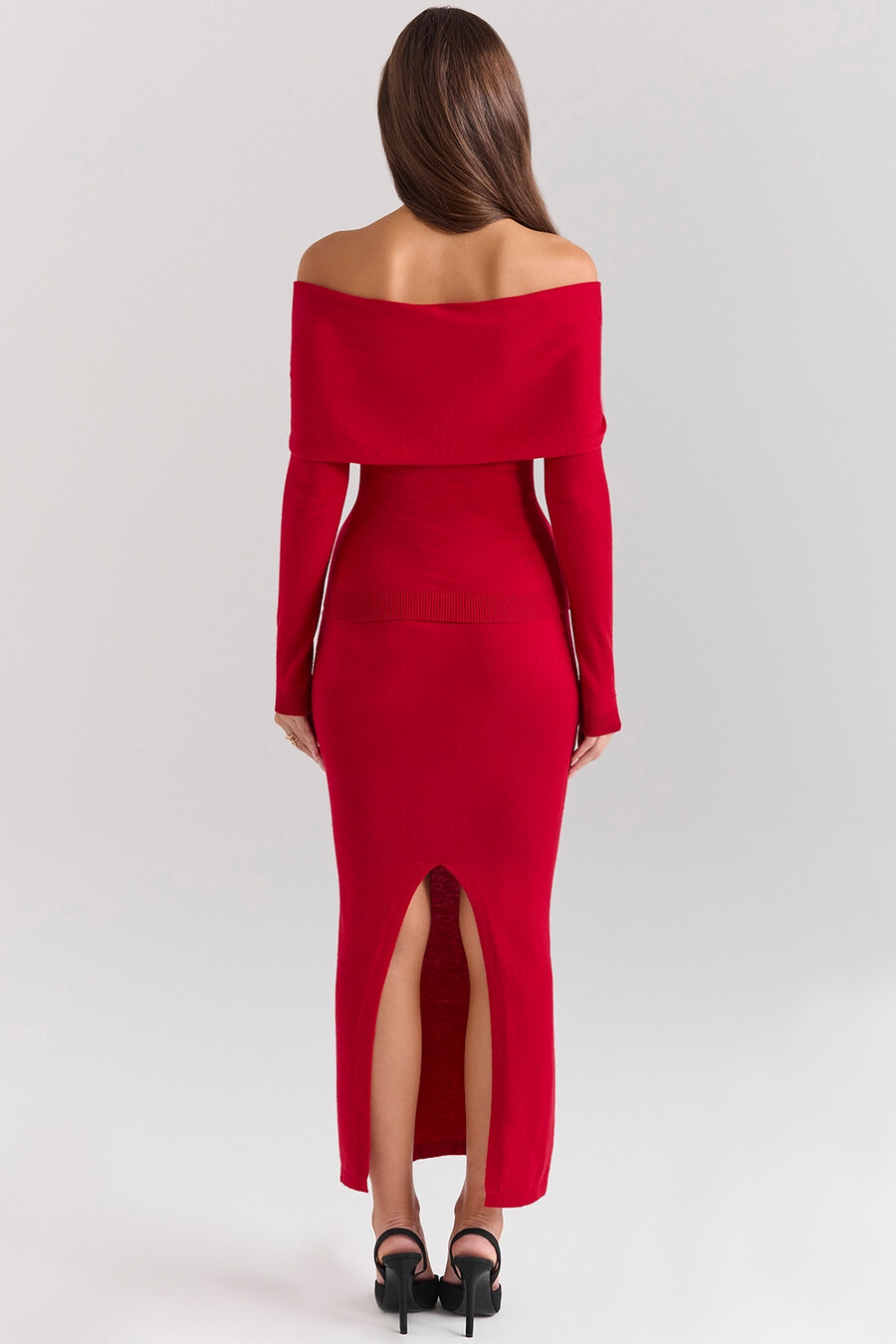holly red midirock aus kaschmirmischung