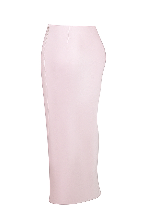 ballerina-maxirock aus rosa satin