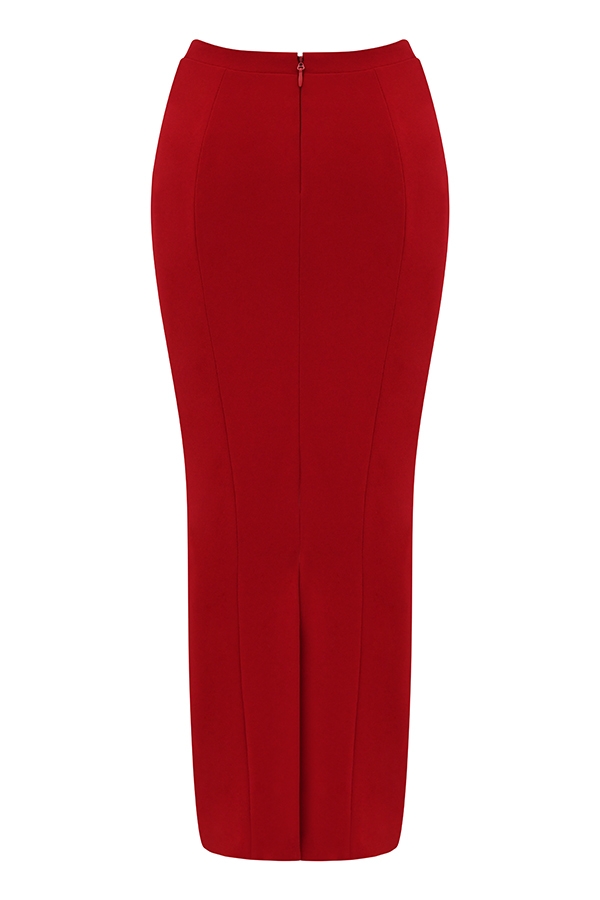 maxirock mit roter rose