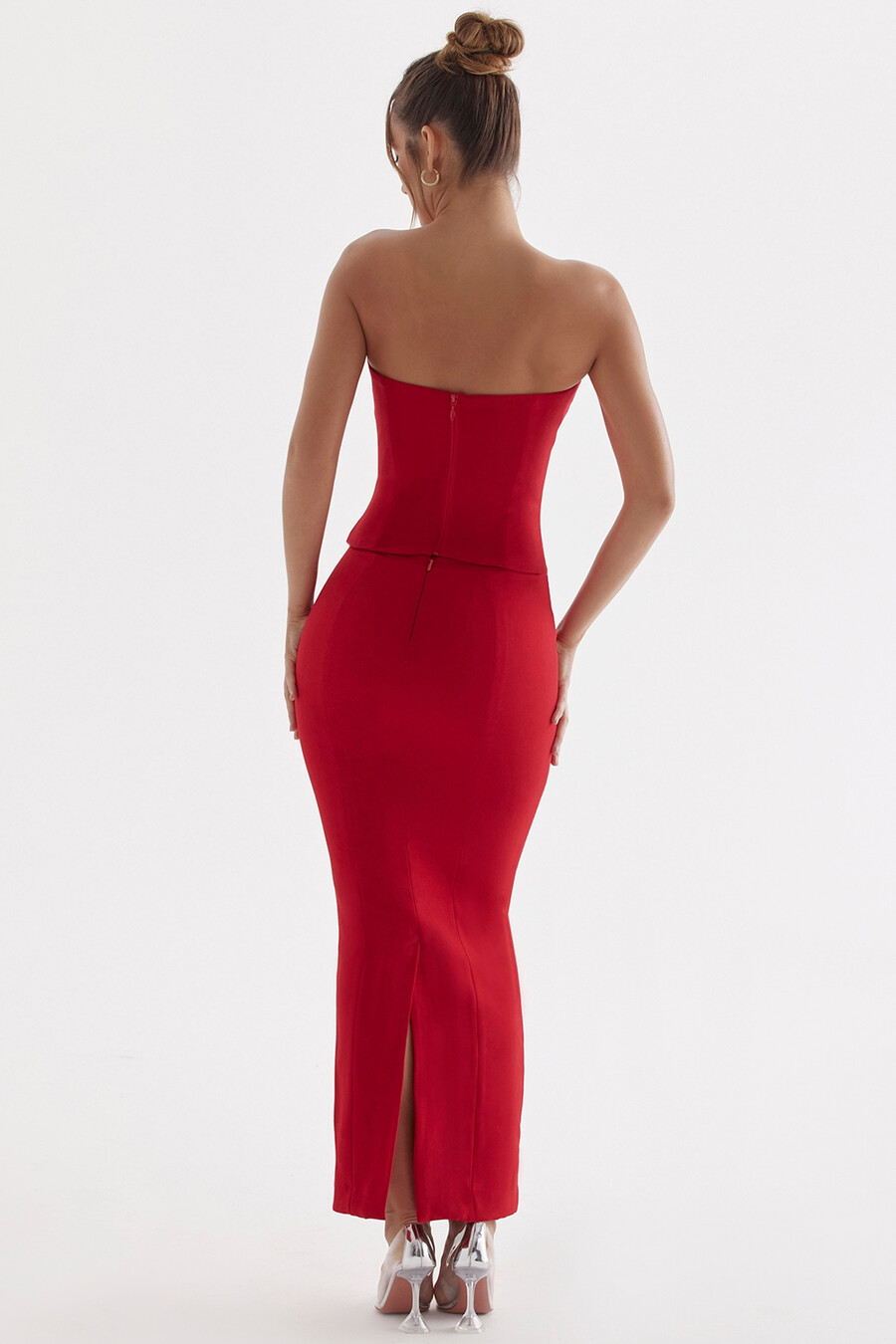 maxirock mit roter rose