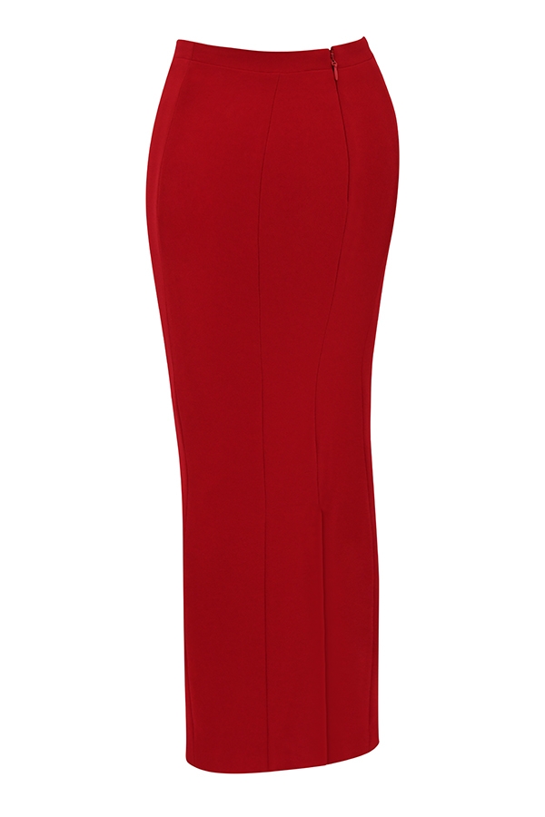 maxirock mit roter rose
