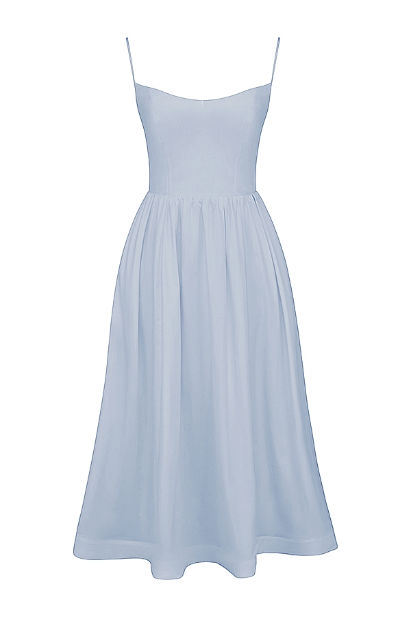hellblaues korsett-sommerkleid
