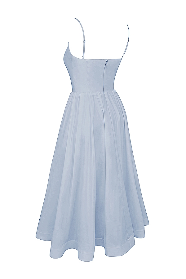 hellblaues korsett-sommerkleid
