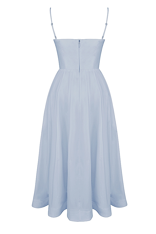 hellblaues korsett-sommerkleid
