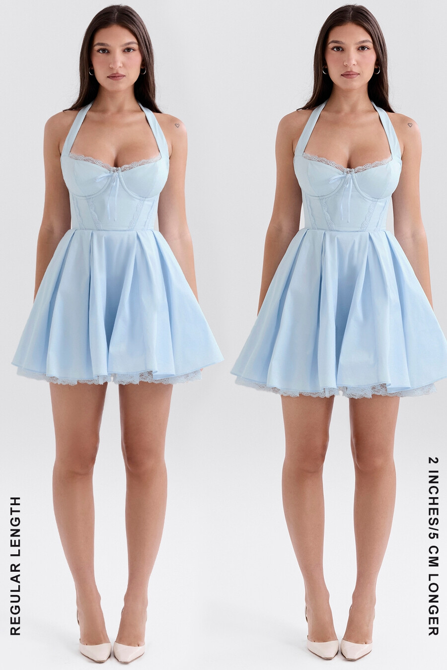 bluebell baumwoll-halter-minikleid