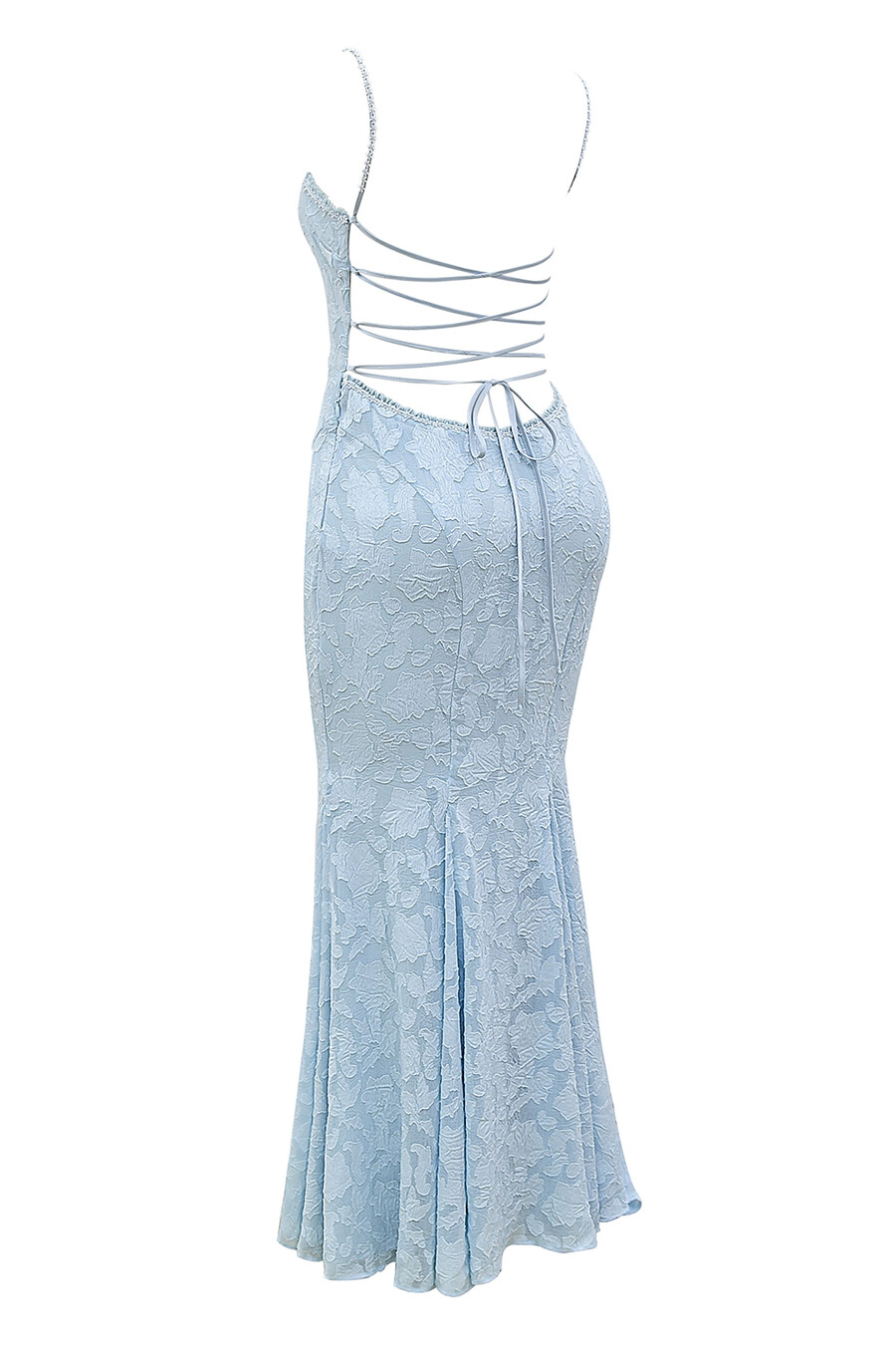 bluebell maxikleid mit schnürung am rücken