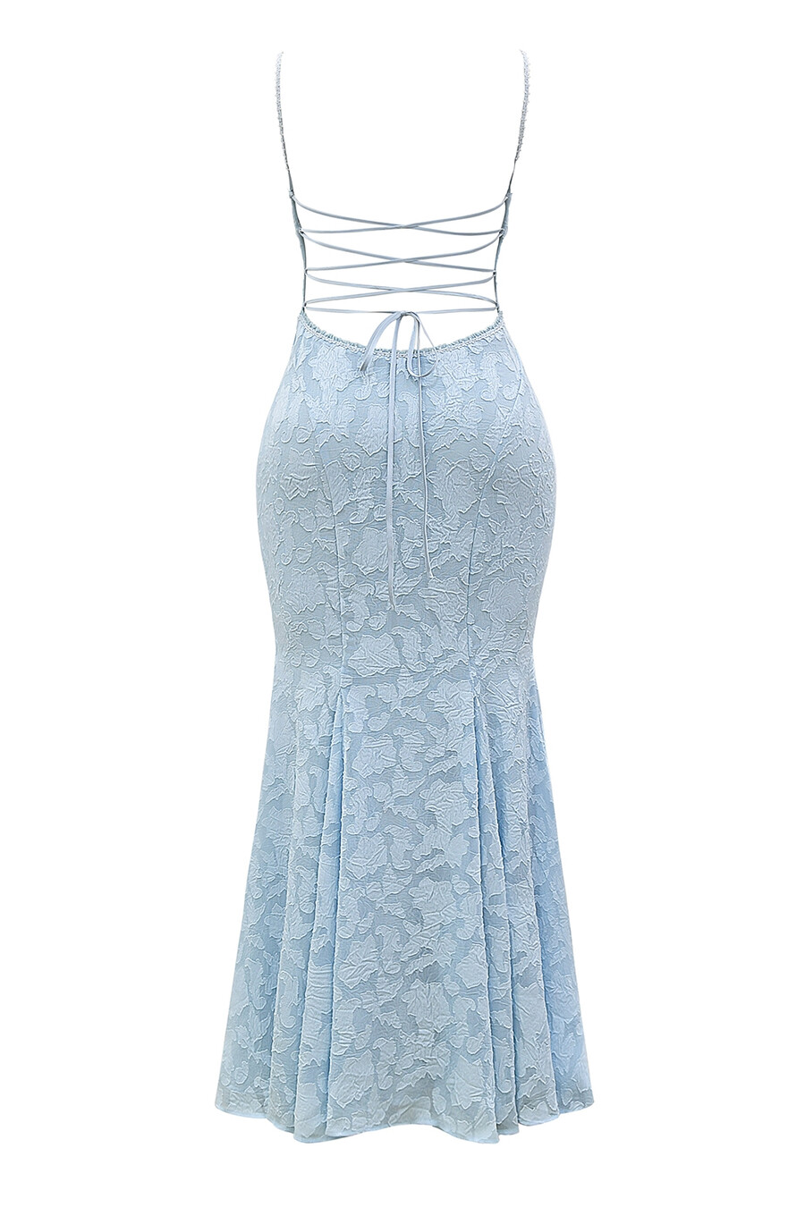 bluebell maxikleid mit schnürung am rücken