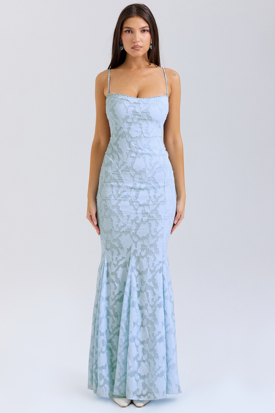 bluebell maxikleid mit schnürung am rücken