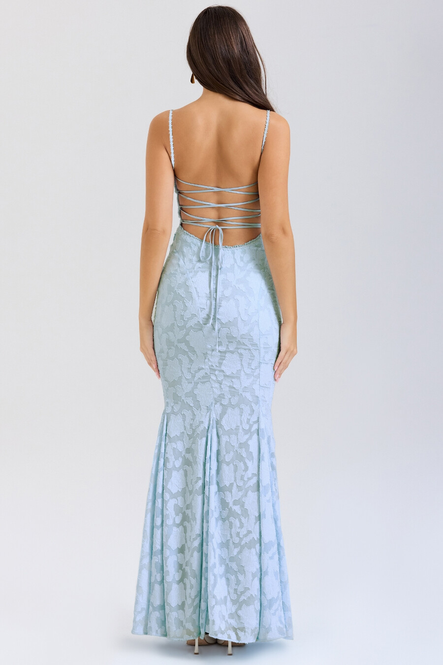 bluebell maxikleid mit schnürung am rücken