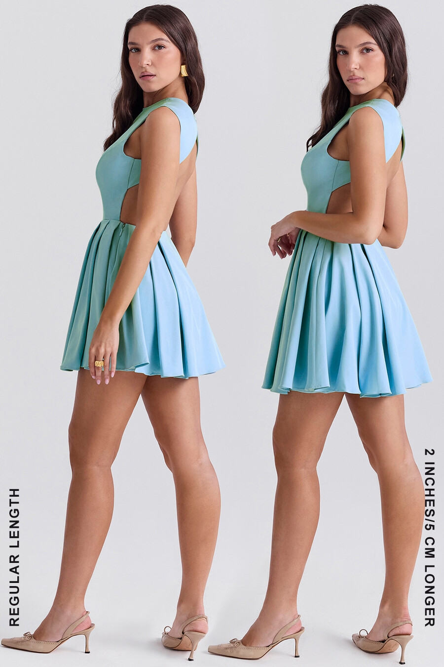 minikleid aus toskanischem blauem twill