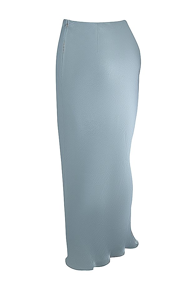 cooler blauer bodenlanger maxirock