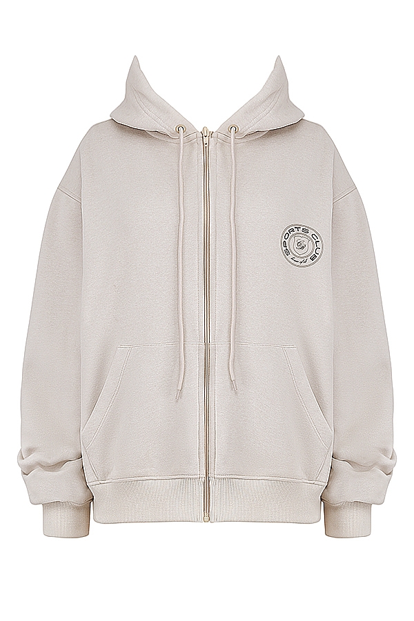 cloud zip through hoodie