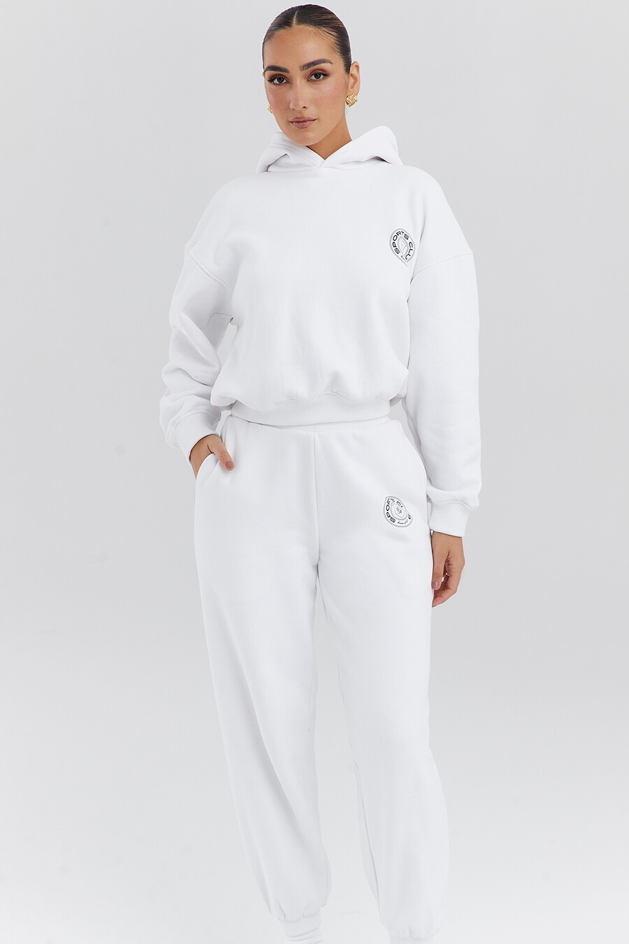weißer hoodie