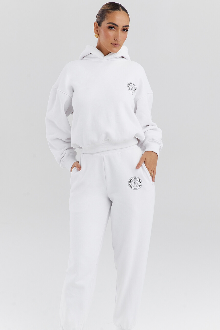 weißer hoodie